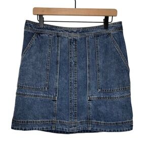 CAbi Blue Denim Mini Skirt